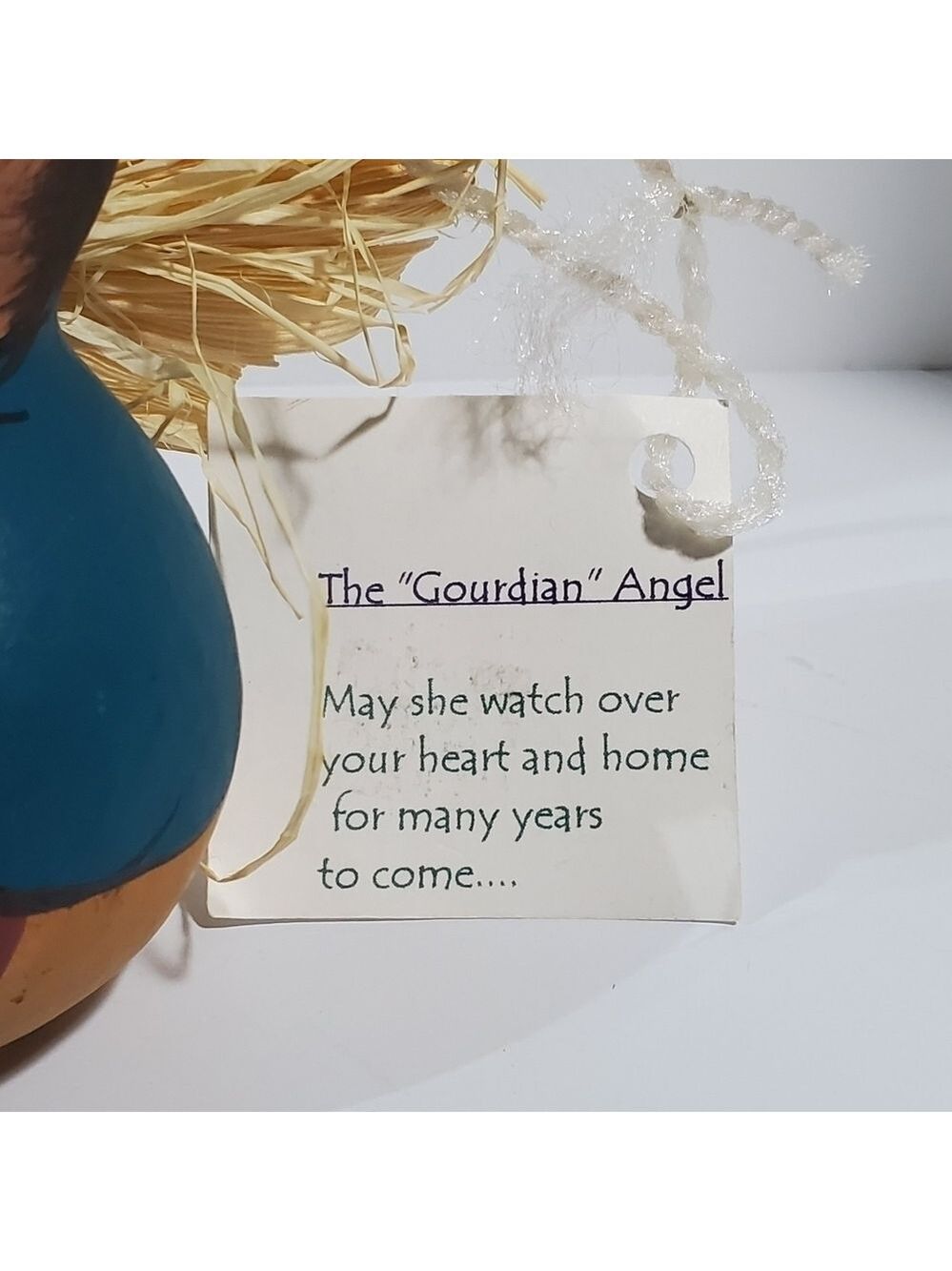 The "Gourdian" Angel Gourd Guardian handpainted signed Jm Smith - Picture 5 of 7